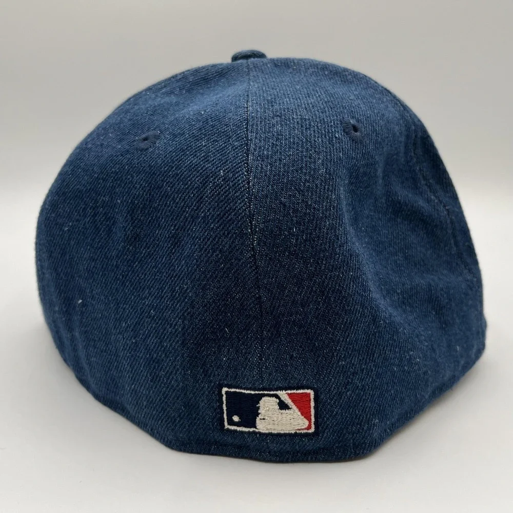 Los Angeles Dodgers New Era 59FIFTY‎ Hat Cap Fitted Mens 7 1/2 Denim MLB NEW